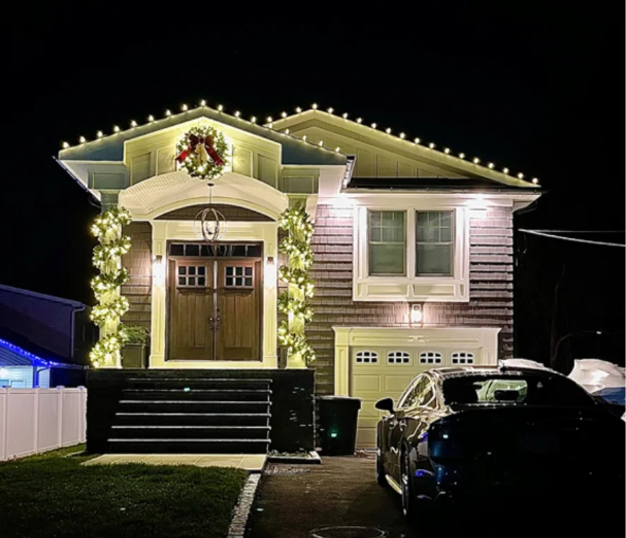 Professional residential Christmas light installation service in Suffolk County