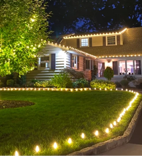 White glove Christmas light installation and takedown service in Suffolk County.
